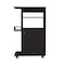 Tuhome Clip Kitchen Cart, Single Door Cabinet, Four Casters, Black MLW6772 - alternate 6